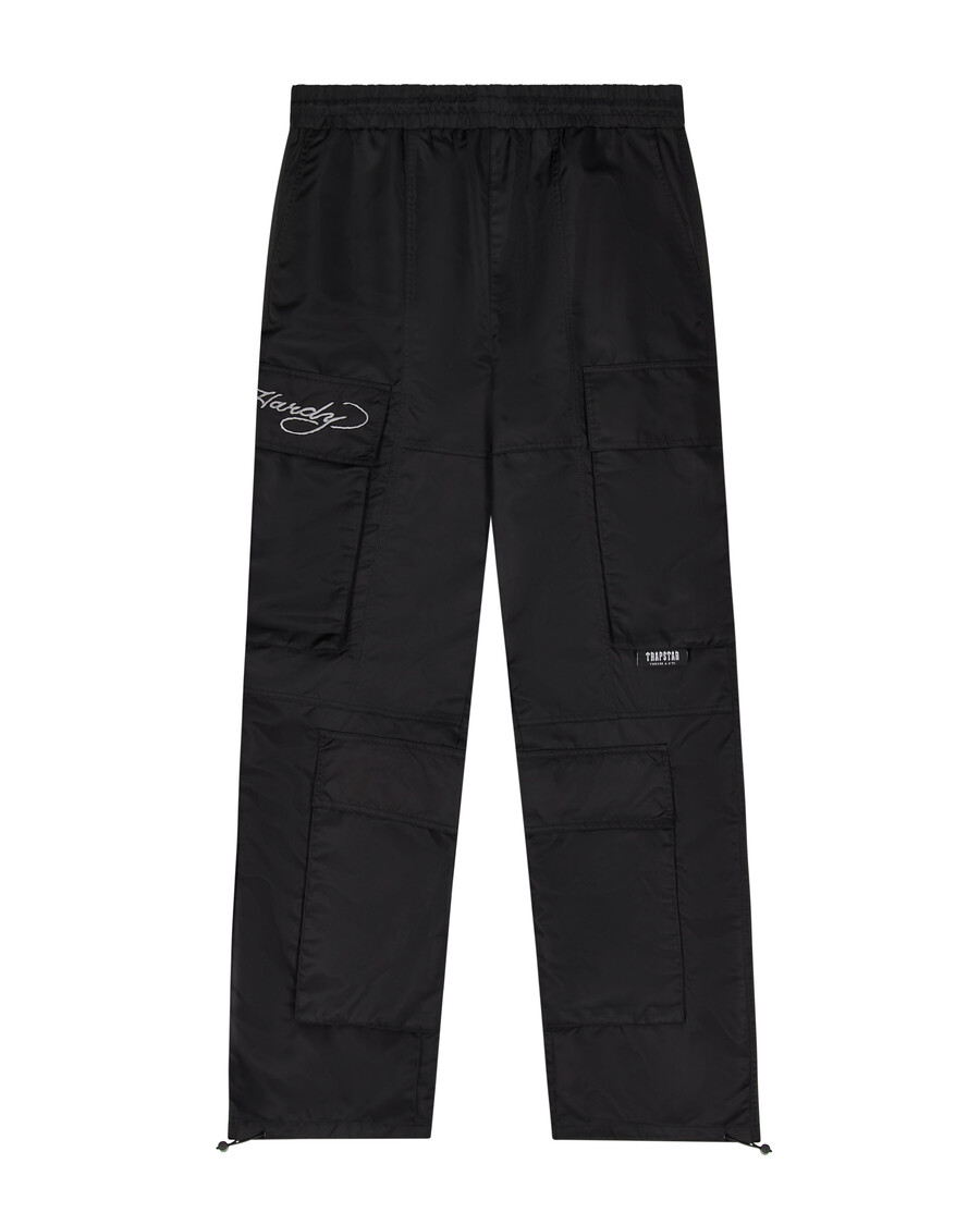 trapstar x ed hardy hell cat cargos - schwarz