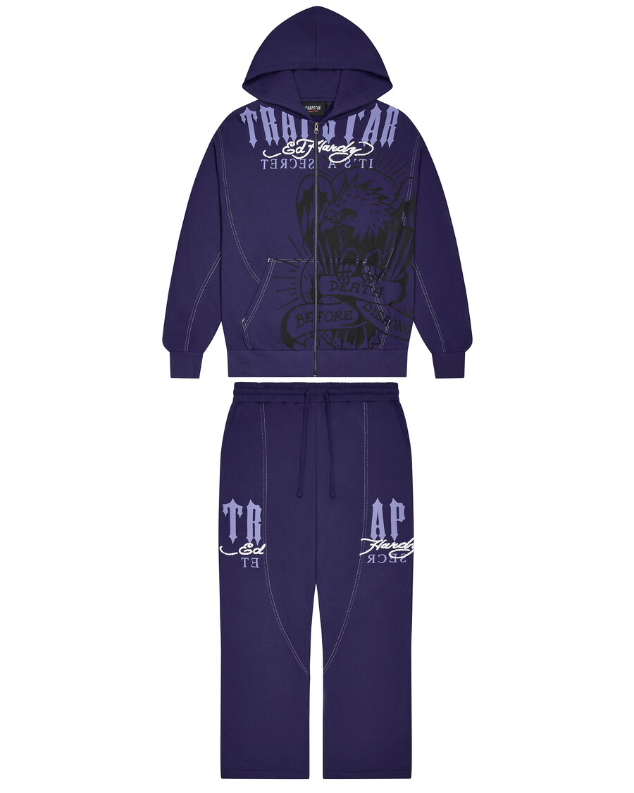 trapstar x ed hardy dbd jogger – marineblau