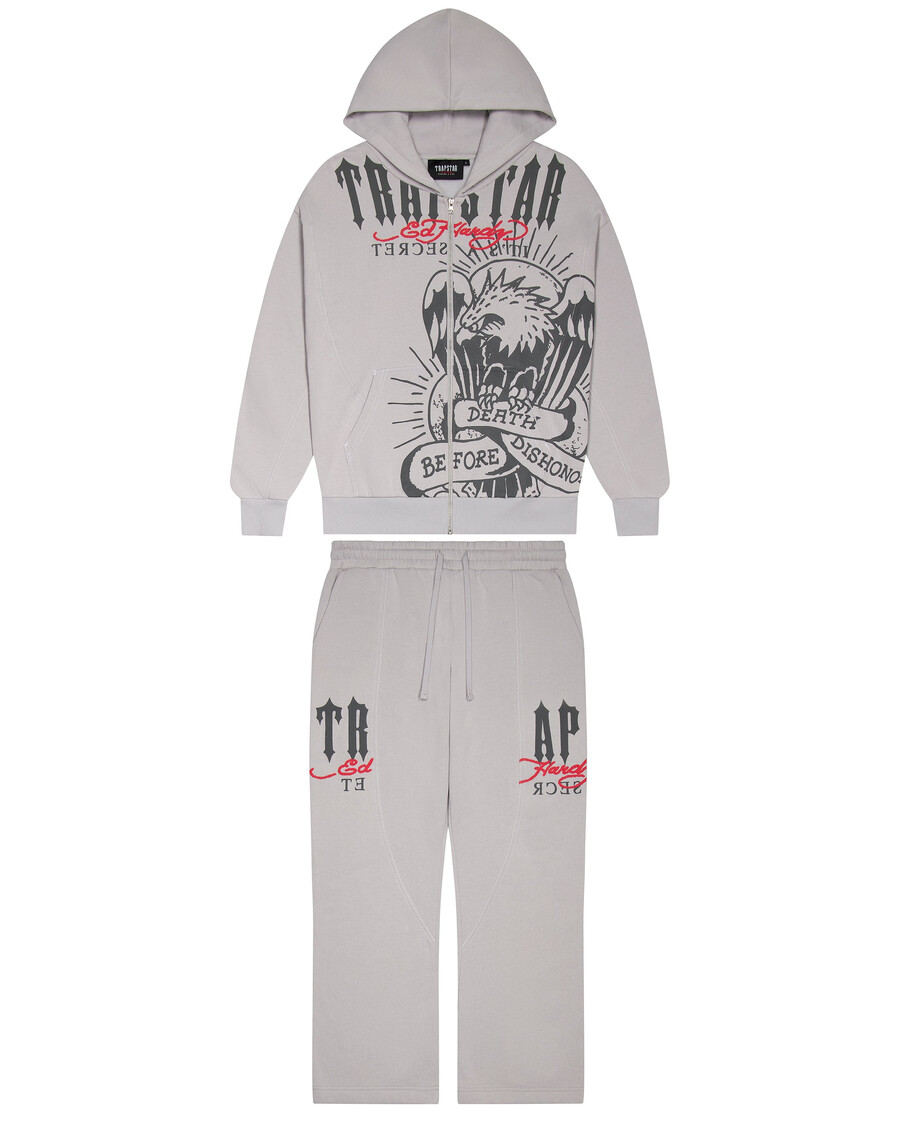 trapstar x ed hardy dbd jogger – grau