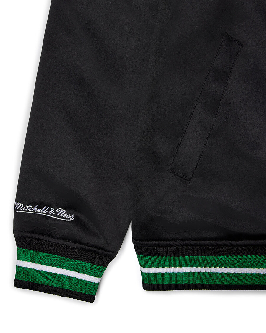 trapstar x nfl jets satin-bomberjacke – schwarz