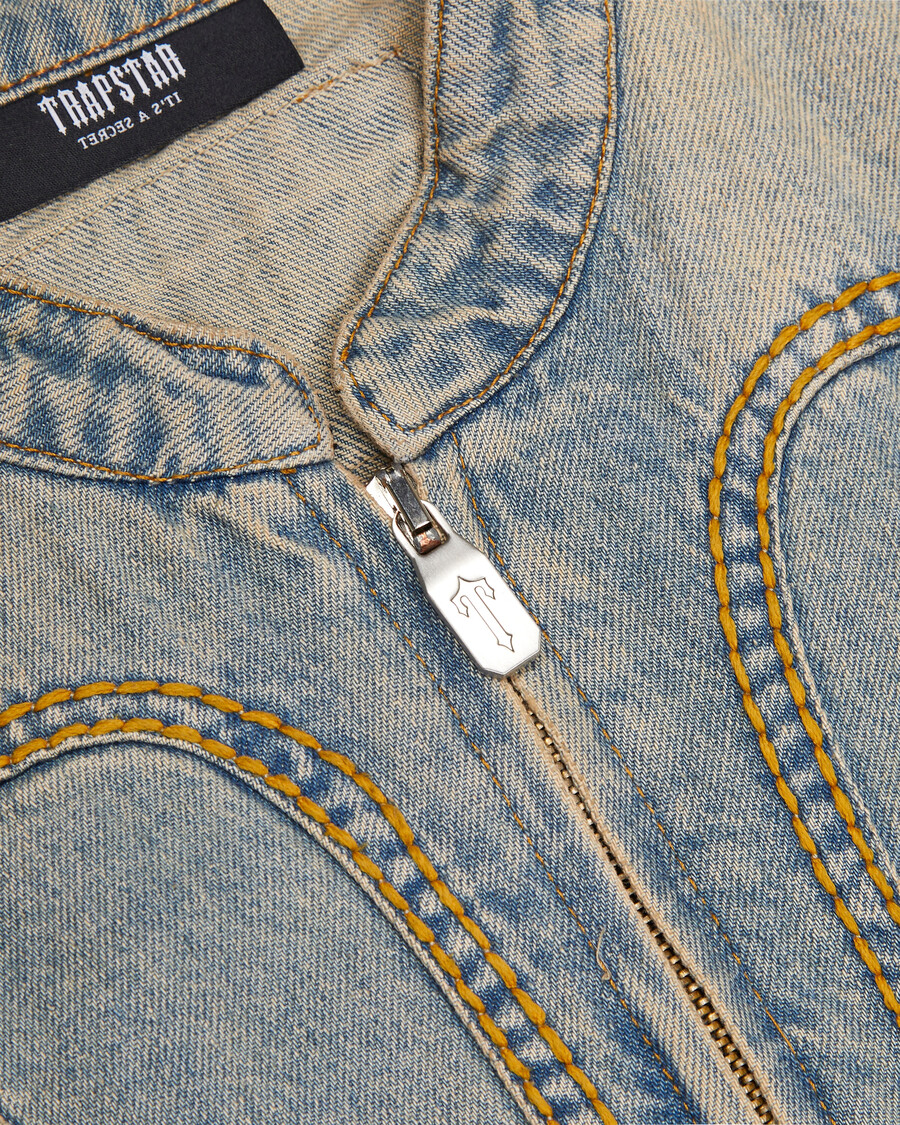 irongate denim motocross-jacke - sandblau*