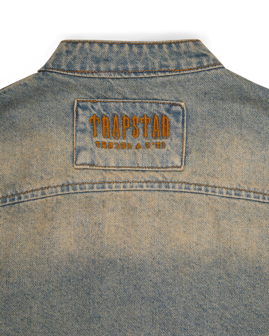 irongate denim motocross-jacke - sandblau*