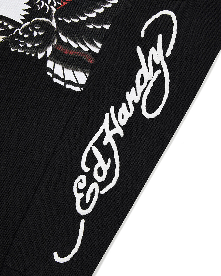 trapstar x ed hardy waffle ls top - schwarz