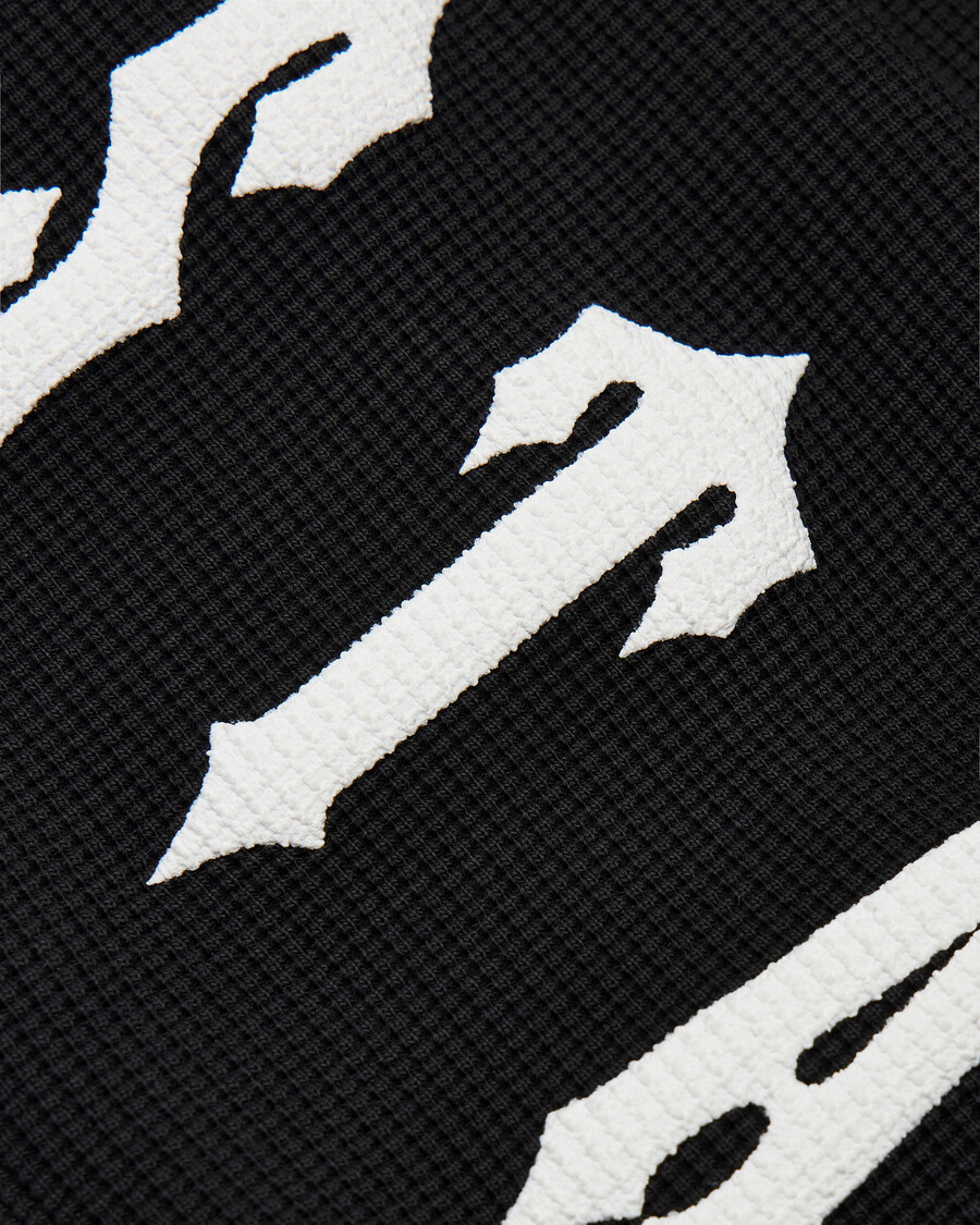 trapstar x ed hardy waffle ls top - schwarz