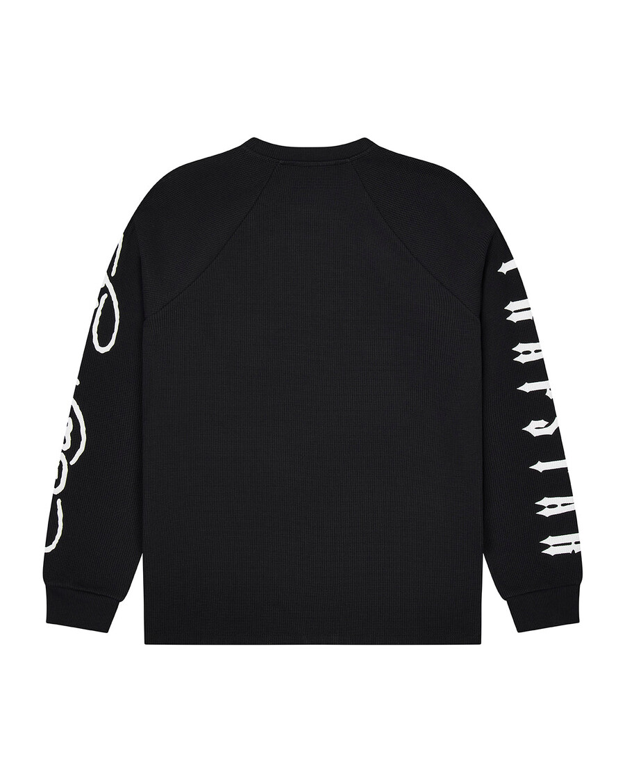 trapstar x ed hardy waffle ls top - schwarz
