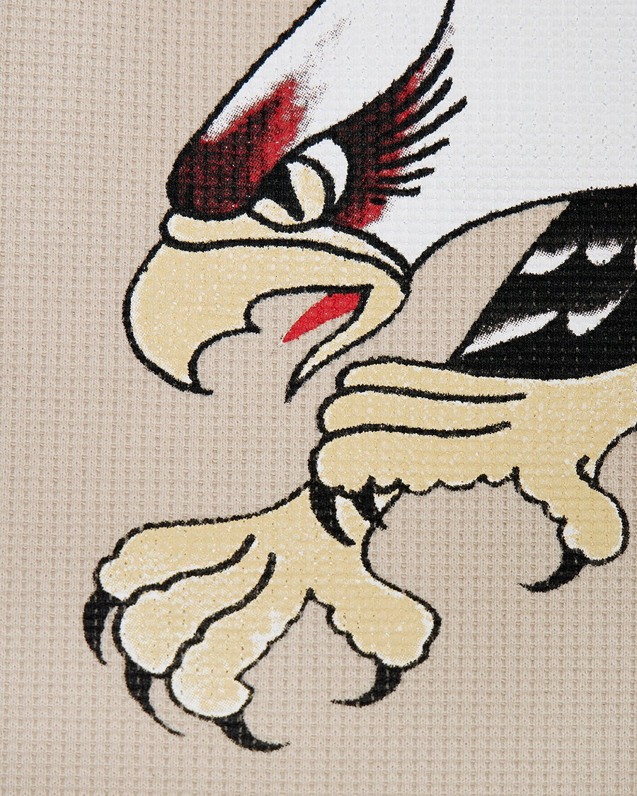 trapstar x ed hardy waffle langarmshirt – naturschwarz