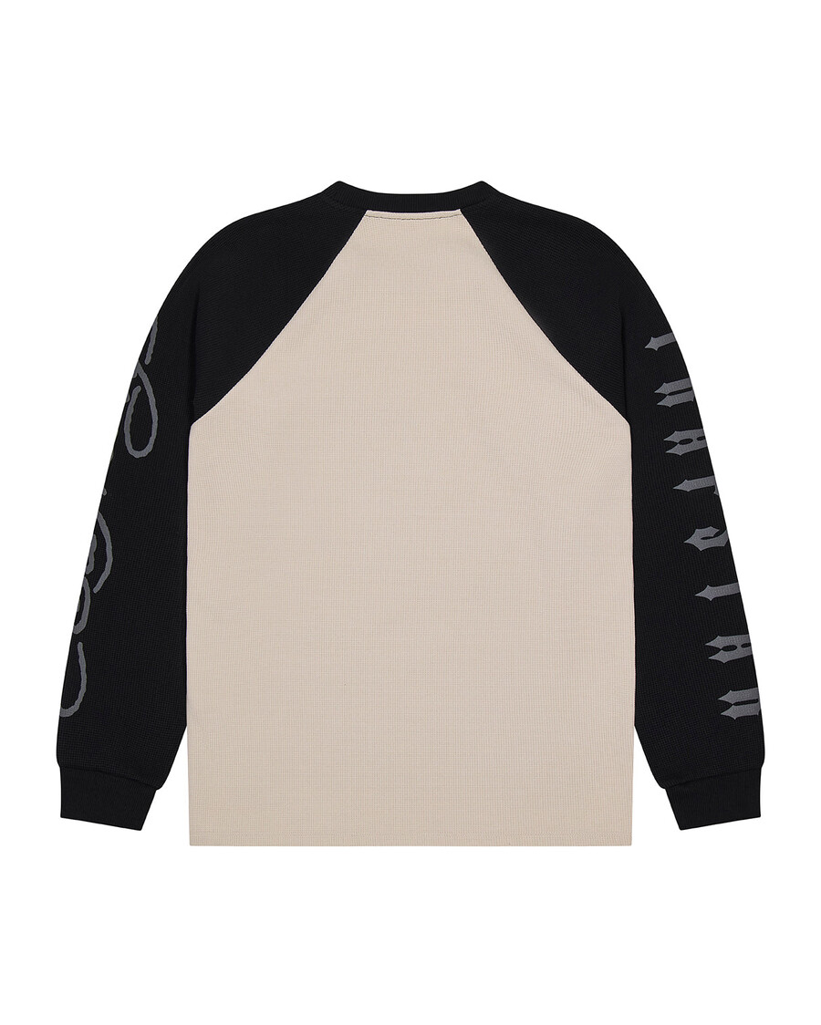 trapstar x ed hardy waffle langarmshirt – naturschwarz