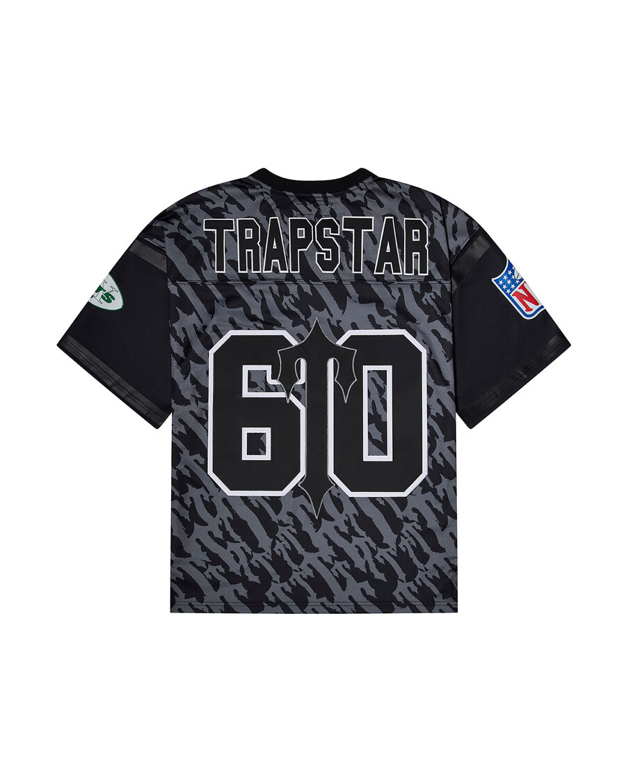 60-jähriges jubiläum – trapstar x nfl jets legacy jersey – schwarz