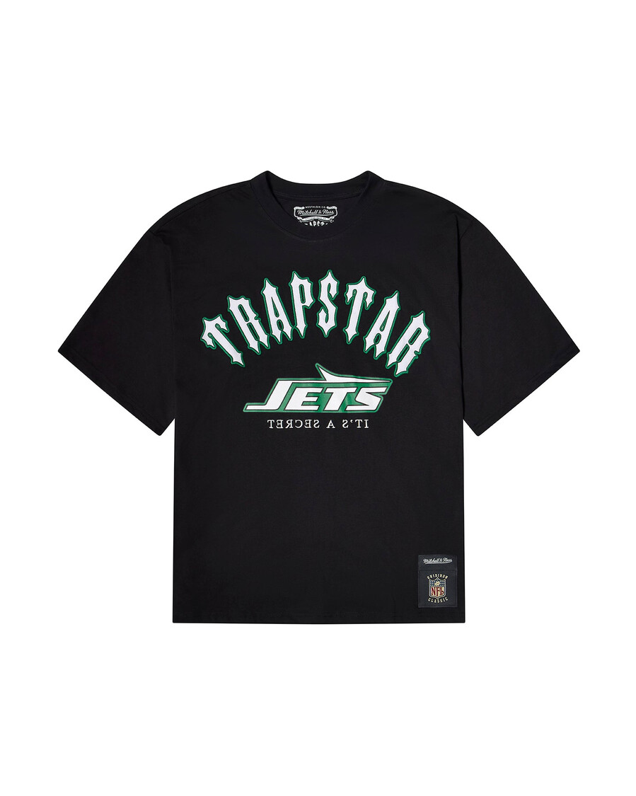 trapstar x nfl jets irongate logo t-shirt – schwarz