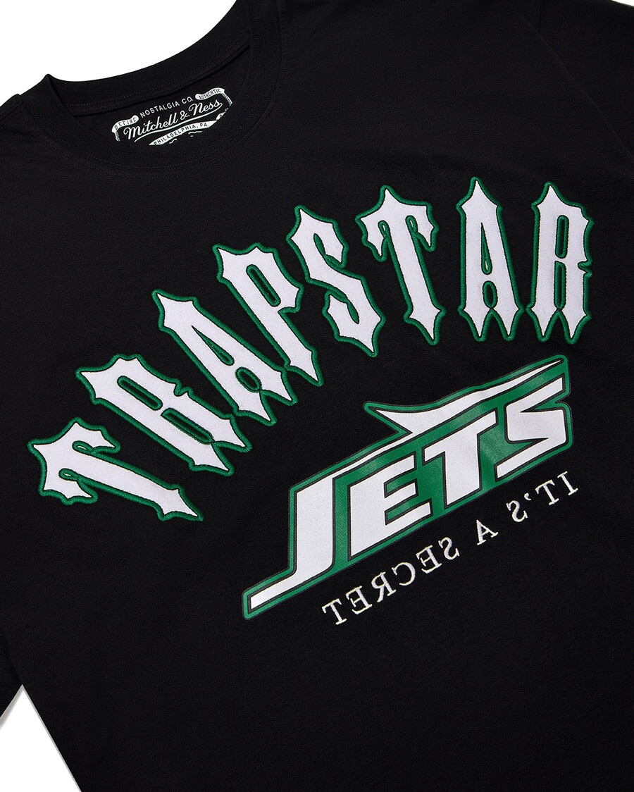 trapstar x nfl jets irongate logo t-shirt – schwarz