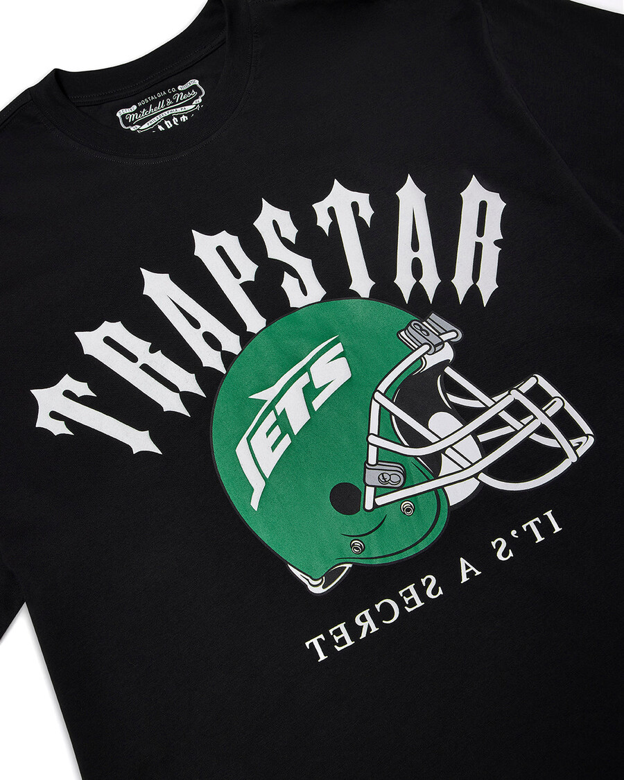 trapstar x nfl jets irongate helm-t-shirt – schwarz