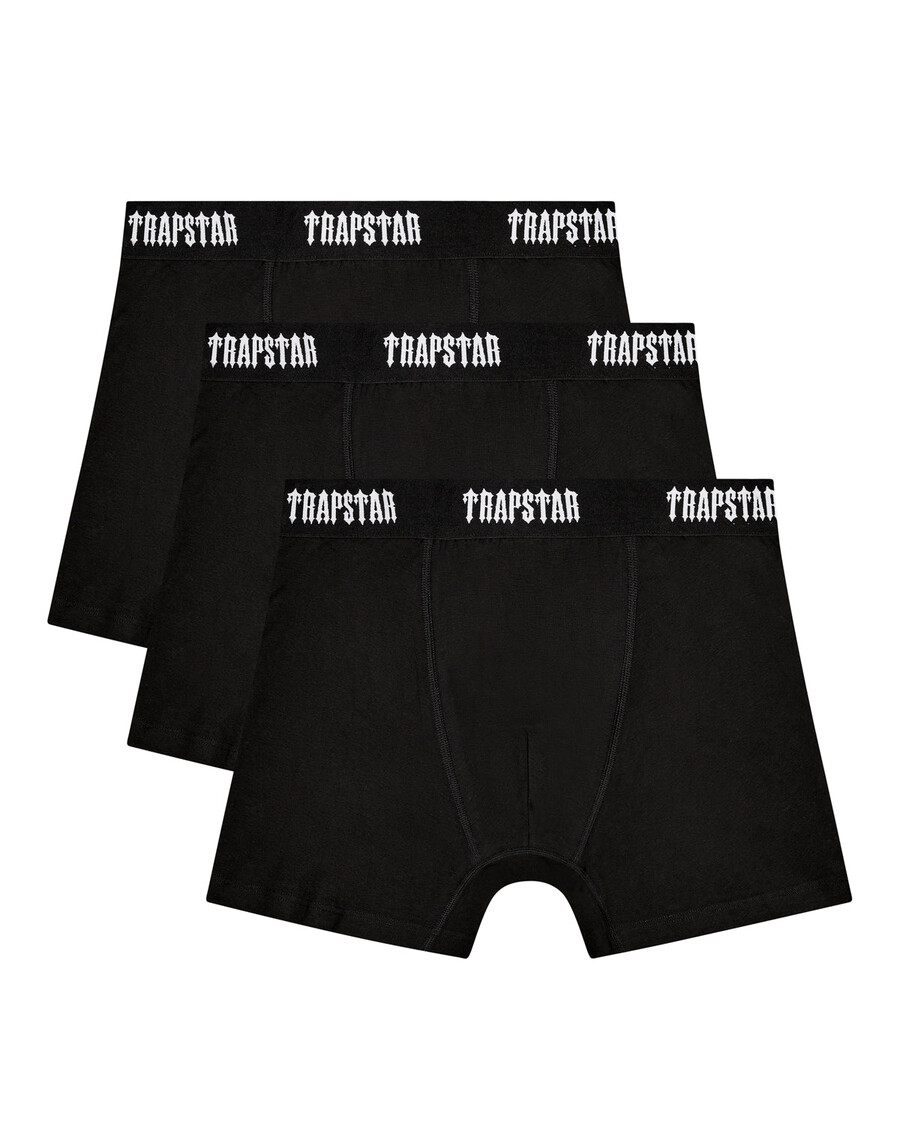 3er-pack boxershorts – schwarz mit schwarzem bund*