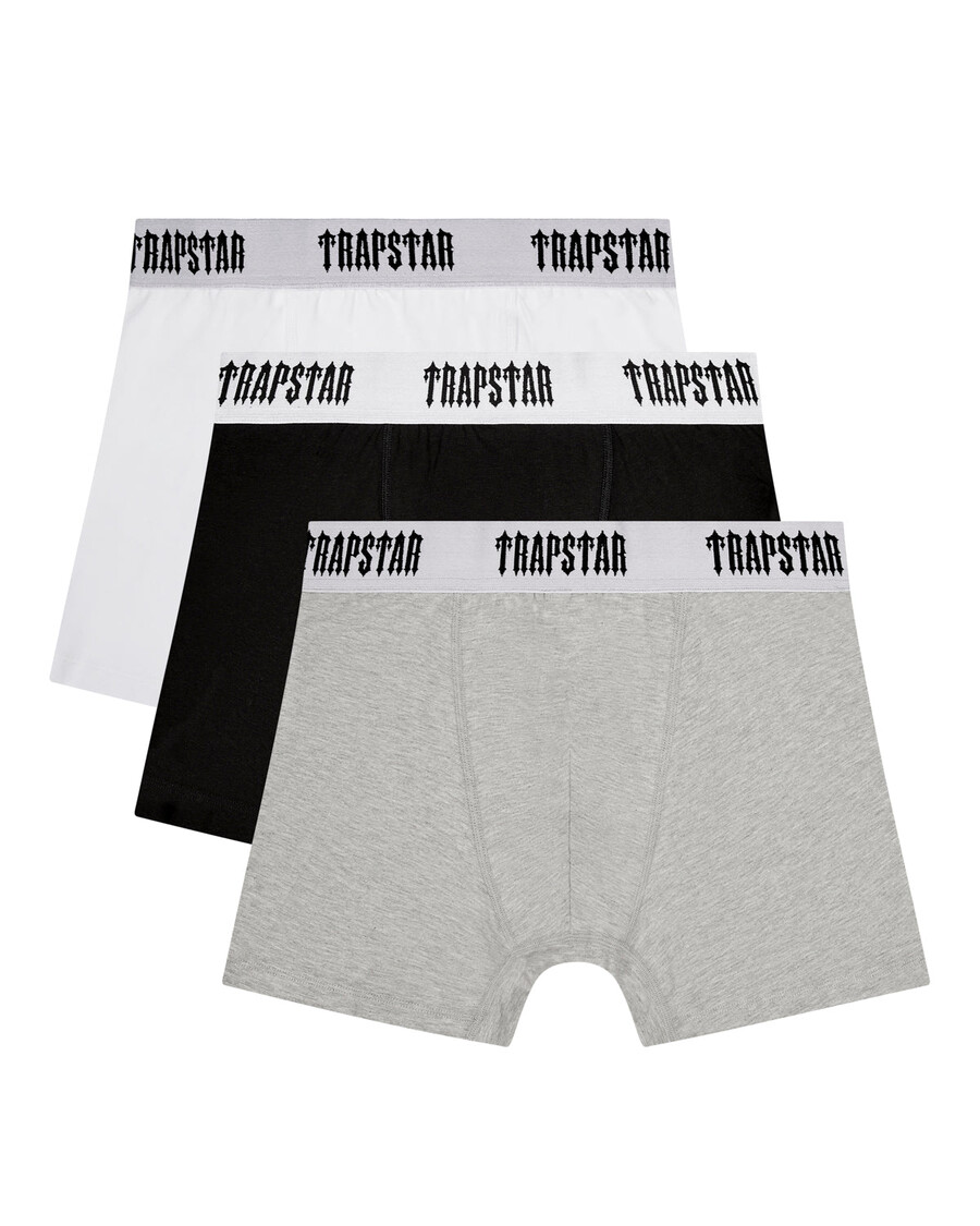 3er-pack boxershorts – schwarzweißgrau*
